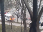 Маршрутка загорелась посреди улицы в Кишиневе