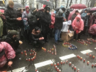 Малочисленный марш Саакашвили в Киеве разогнал снегопад 
