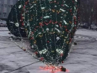 В Бричанах ветер повалил новогоднюю елку  