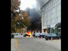 В центре города рядом с бывшей резиденцией Плахотнюка сгорели два автомобиля