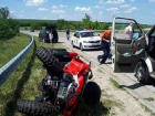 Полицейский на квадроцикле столкнулся с автомобилем и был доставлен в больницу