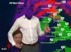 Британский ведущий прогноза погоды вышел к телекамере без головы