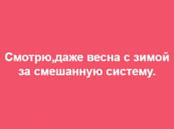Пользователи Интернета: Даже весна с зимой за смешанную систему