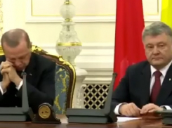 Эрдоган уснул на заявлении Порошенко о российской агрессии и попал на видео
