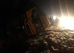 Машина скорой помощи угодила в кювет и перевернулась на бачойской трассе 