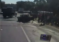 Автомобиль превратился в груду железа и сгорел в ДТП: пострадали водитель и несовершеннолетний