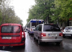 В Кишиневе образовались пробки из-за неработающих светофоров