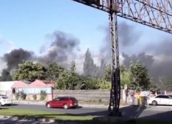 Пожар уничтожил автомастерскую на Рышкановке