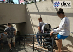 Пандус в отремонтированной подземке в Кишиневе настолько крут, что по нему страшно спускаться
