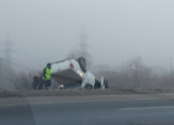 На Каля Орхеюлуй этим утром перевернулась машина 