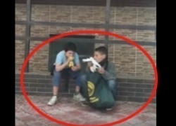 В центре Кишинева засняли детей, нюхающих клей