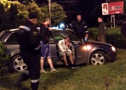 В Кишиневе нетрезвый водитель вылетел с дороги и угодил в кусты