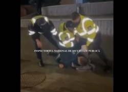 Пьяный молодчик бросился с кулаками на полицейского посреди улицы - "я тебе глаза вырву"