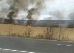 На берегу озера Гидигич произошел пожар