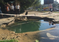 В Кишиневе произошел очередной провал асфальта