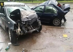 В Кишиневе 21-летний водитель разбил шесть припаркованных машин