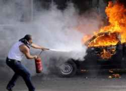 Автомобиль полностью сгорел в Кишиневе