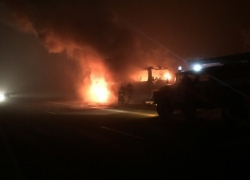 На трассе Кишинев-Оргеев сгорел автобус