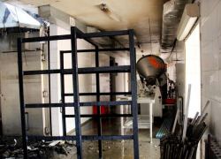 Жуткий пожар на колбасном заводе в Трушенах сняли на видео 