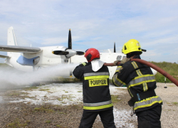 Тушение "пожара" в аэропорту Кишинева показали на видео 