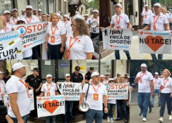 Активисты «Inima Moldovei» провели акцию протеста "против запугиваний и преследований" у штаба партии