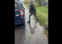 «Не достанется никому!» — в Страшенах алиментщик разбил машину, чтобы избежать конфискации