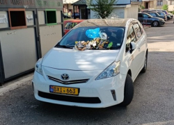 Припарковался перед мусорными баками? Теперь отмывай машину!