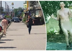 В Кишинёве по улицам центра города бегал абсолютно голый мужчина