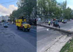 Водитель сбил столб и сбежал – в Кишиневе нарушено движение транспорта