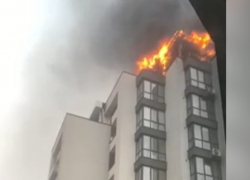 Локализован крупный пожар в одном из новостроев Кишинева