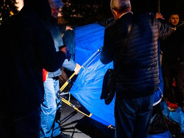 Илан Шор: Майя Санду дала указания отобрать палатки и спальные мешки у протестующих, оставшихся на ночь у парламента