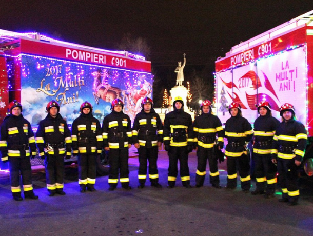 Рождественский караван от спасателей и пожарных пройдет на центральной площади Кишинева