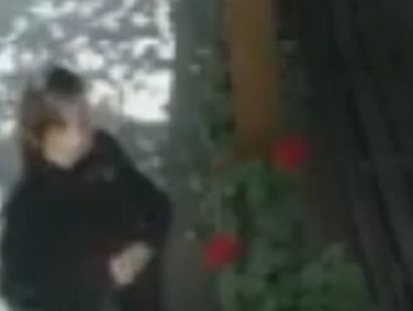На Рышкановке женщина позорно украла цветок с террасы, но попала при этом в объектив видеокамеры