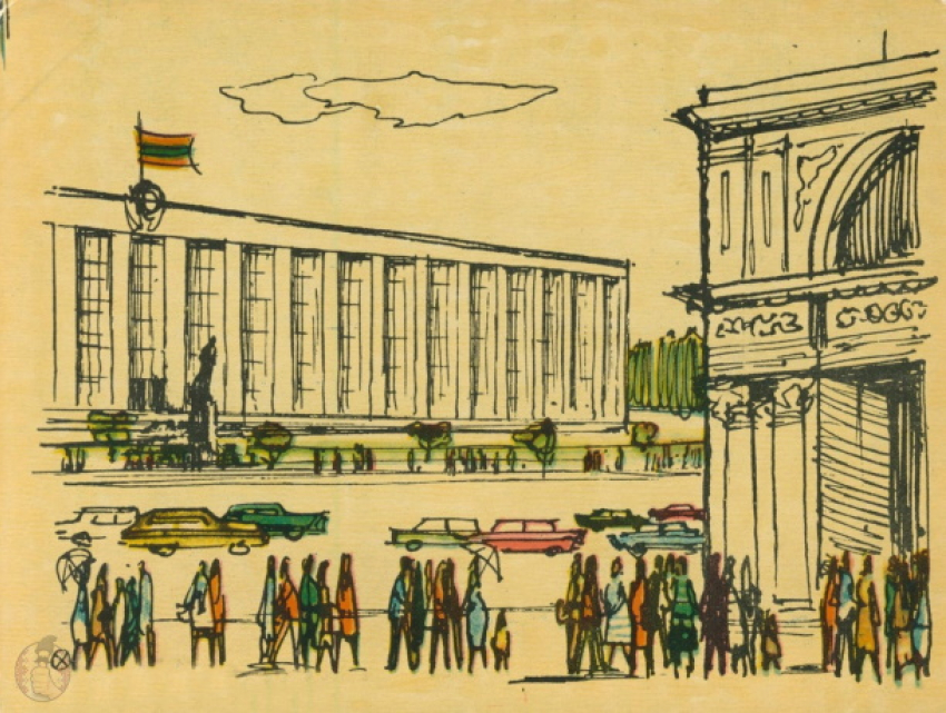 Кишинев 1966 года в рисунках Александра Хмельницкого