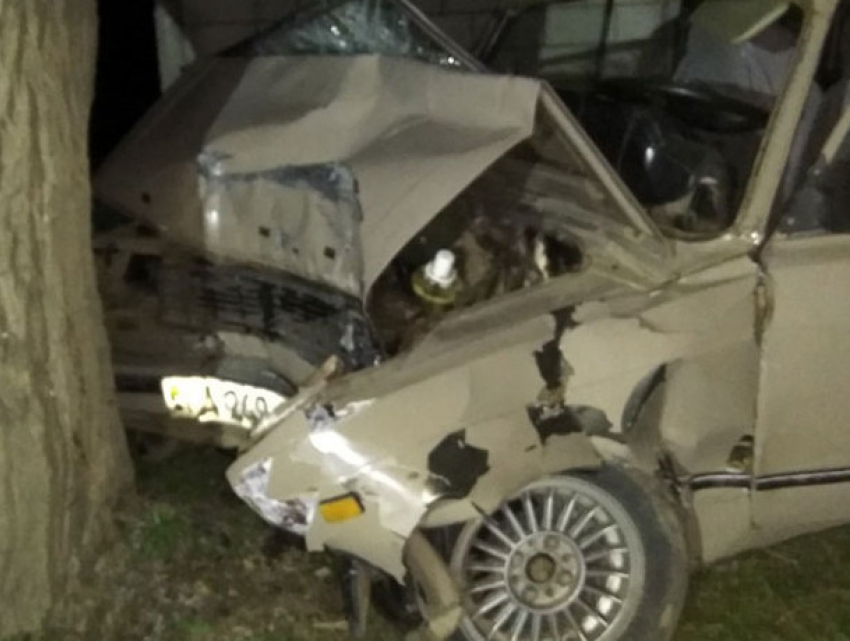 Столкновением с деревом закончилась ночная поездка несовершеннолетней автоледи без прав в Приднестровье