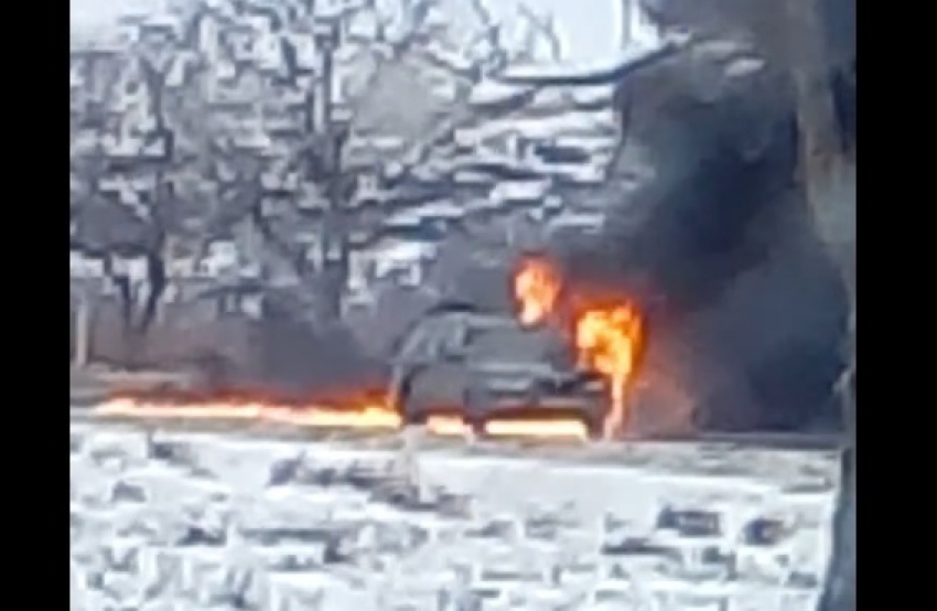 У коммуны Чореску сгорел автомобиль