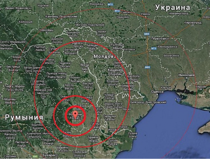 Ощутимое землетрясение произошло в Румынии