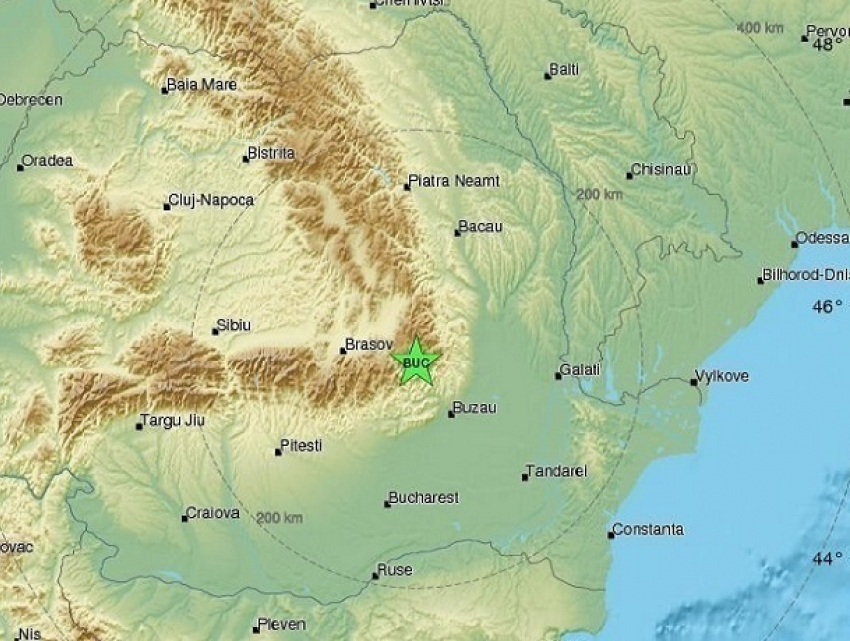 Землетрясение в сейсмической зоне Румынии почувствовали жители Молдовы