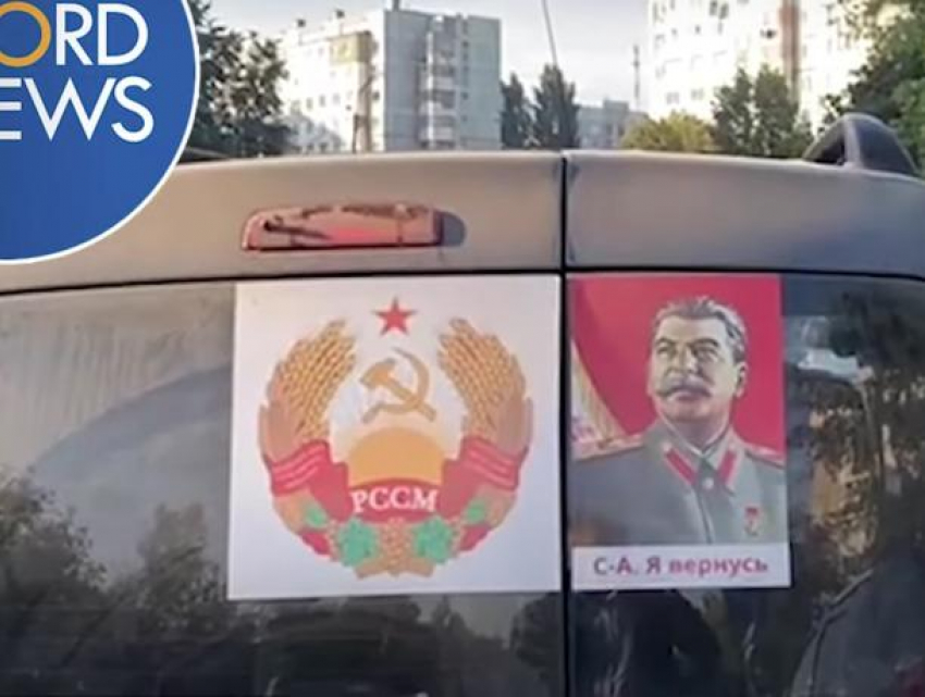 Водитель пояснил причину конфликта из-за портрета Сталина