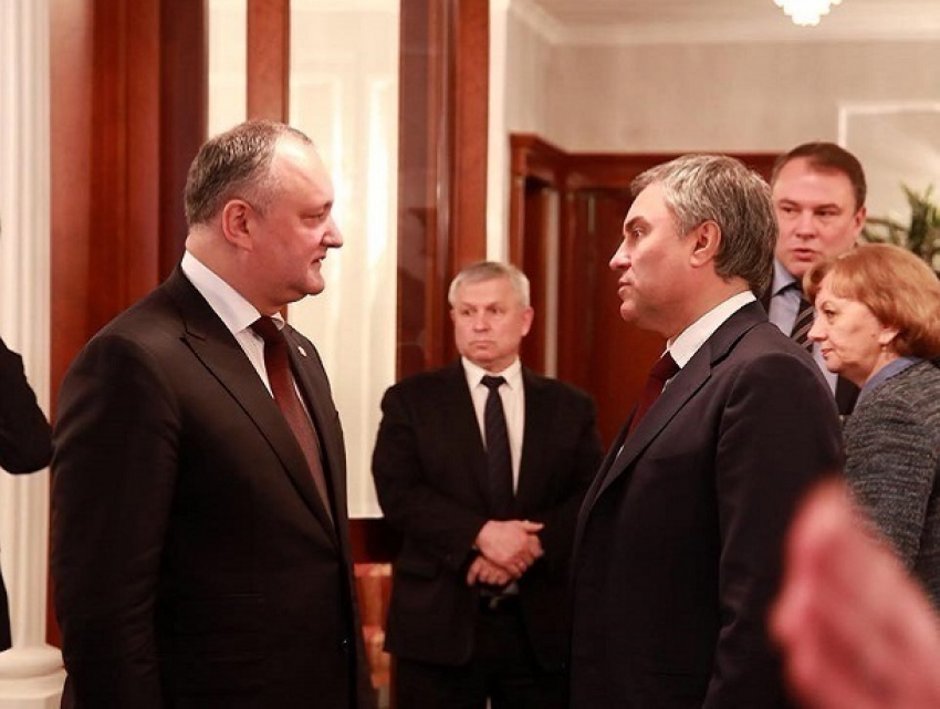 Президент Молдовы и глава Госдумы России договорились о сотрудничестве
