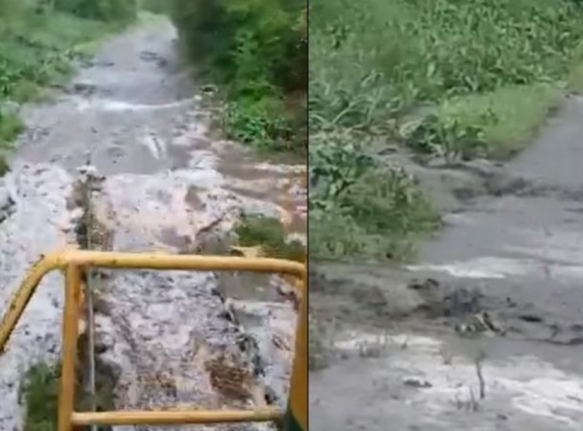 Из-за сильных дождей под Окницей затопило часть железной дороги