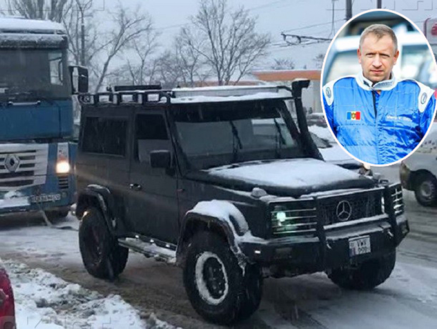 Герой дня в Кишиневе: владелец элитного внедорожника в снегопад вытаскивал грузовики, троллейбусы и автовоз