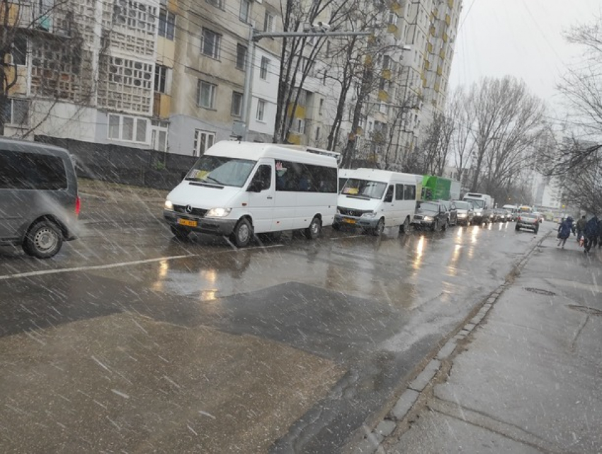 В Молдову снова пришел снег – метет и в Кишиневе