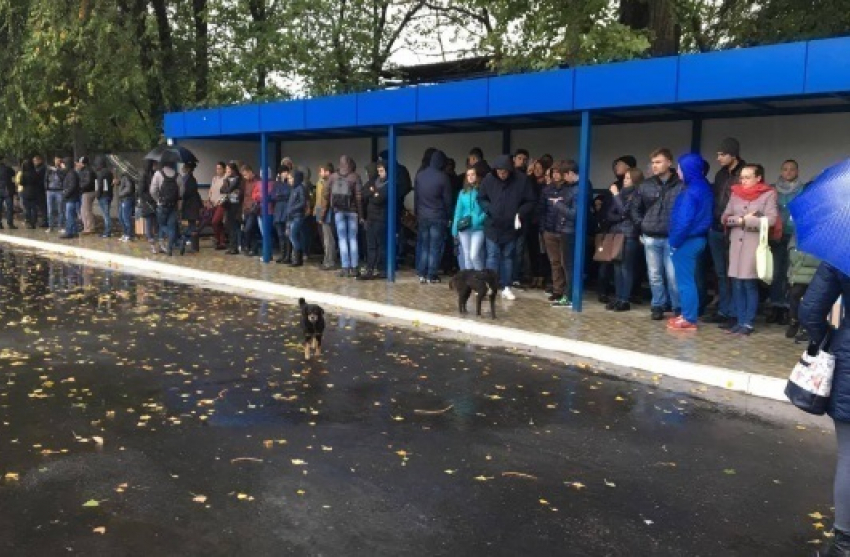 Десятки кишиневцев вынуждены под дождем ожидать экзамена на получение прав