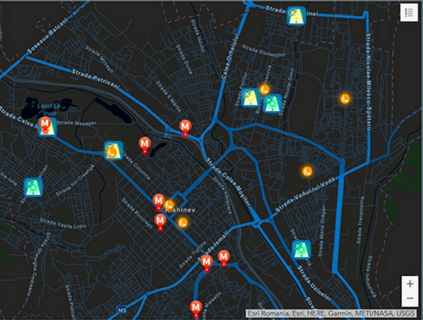 Примэрия представила интерактивную карту, на которой указаны места ремонта дорог в Кишиневе 