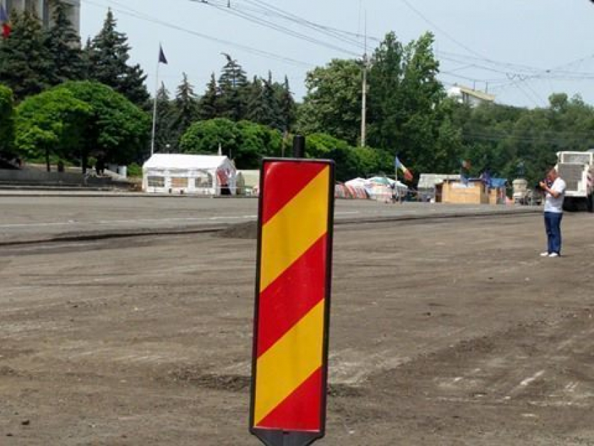 Центральную площадь Кишинева перекрывают на две недели