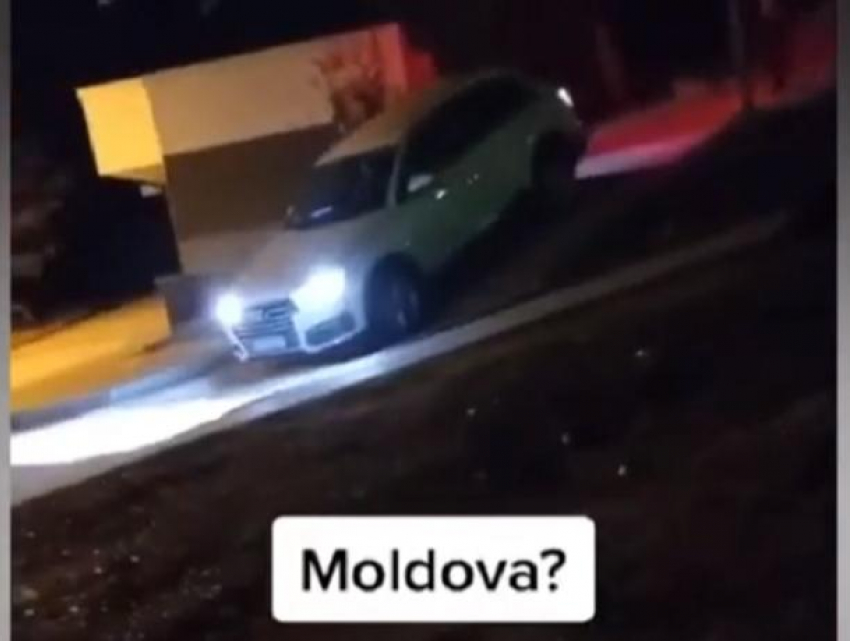 Водитель Audi проехал прямо по лестницам парка Валя Морилор - теперь хулигана ищет полиция