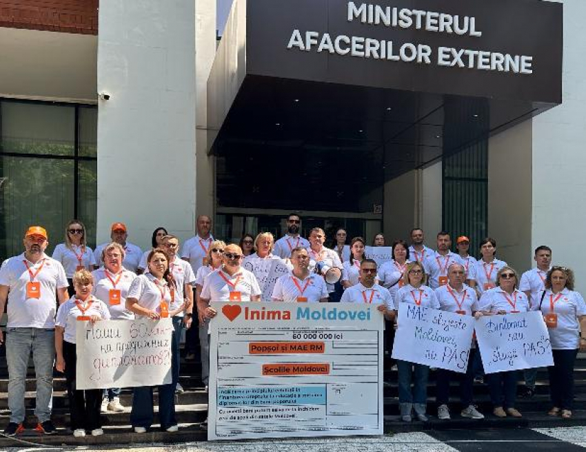 INIMA MOLDOVEI провела протест против «вовлечения работников МИДа в фальсификацию парламентских выборов в пользу правящей PAS"