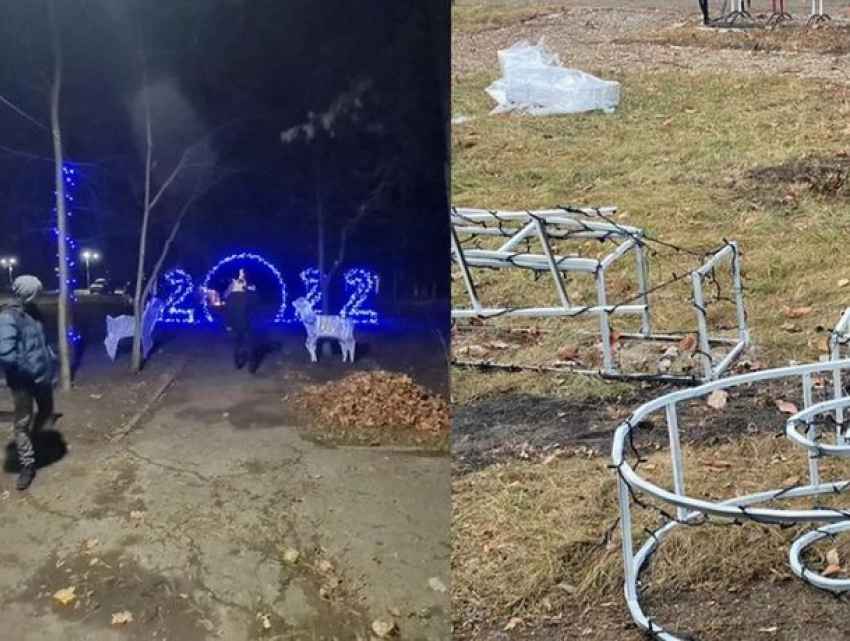 Какое наказание ждет вандалов, уничтоживших новогоднюю инсталляцию в Рышканах 