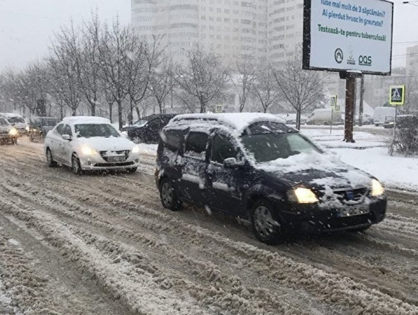 Резкая перемена погоды и метель вынудили ввести в Молдове желтый код опасности 